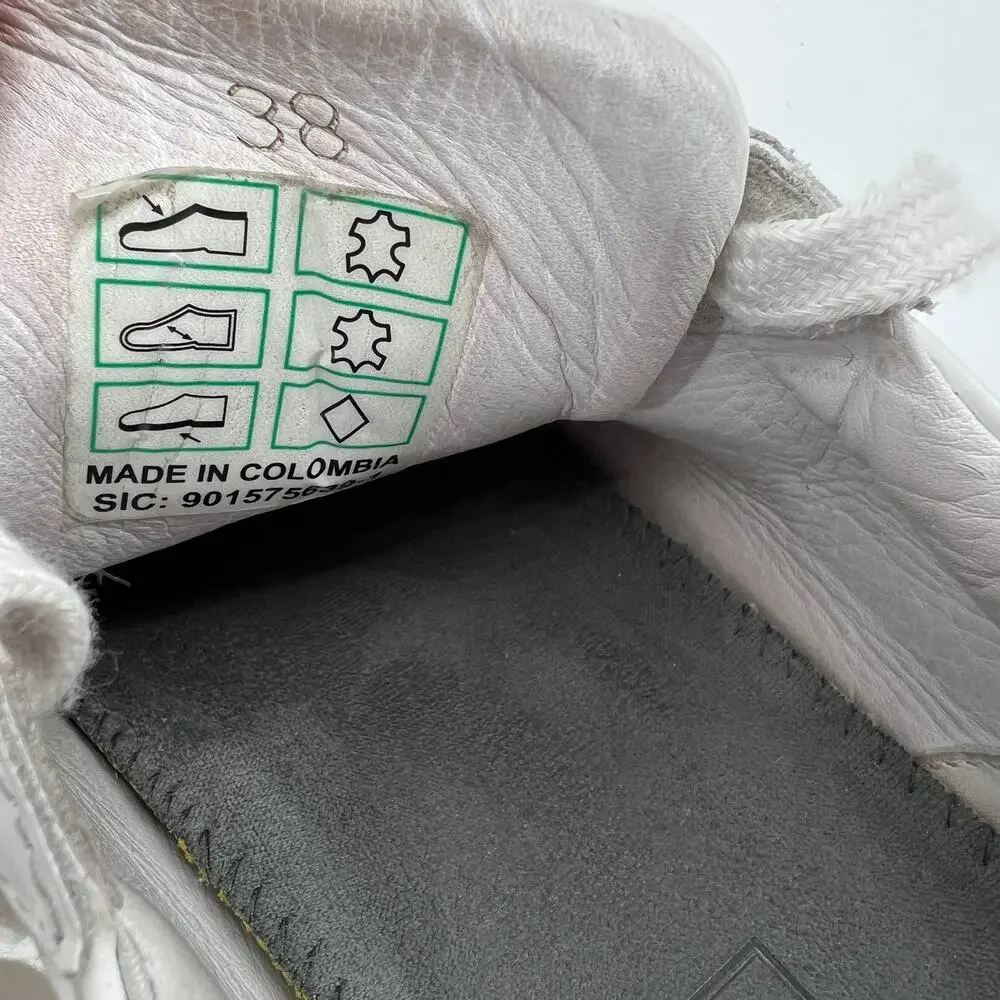 Sans Matin White Leather Low Top Sneakers Size EU 38